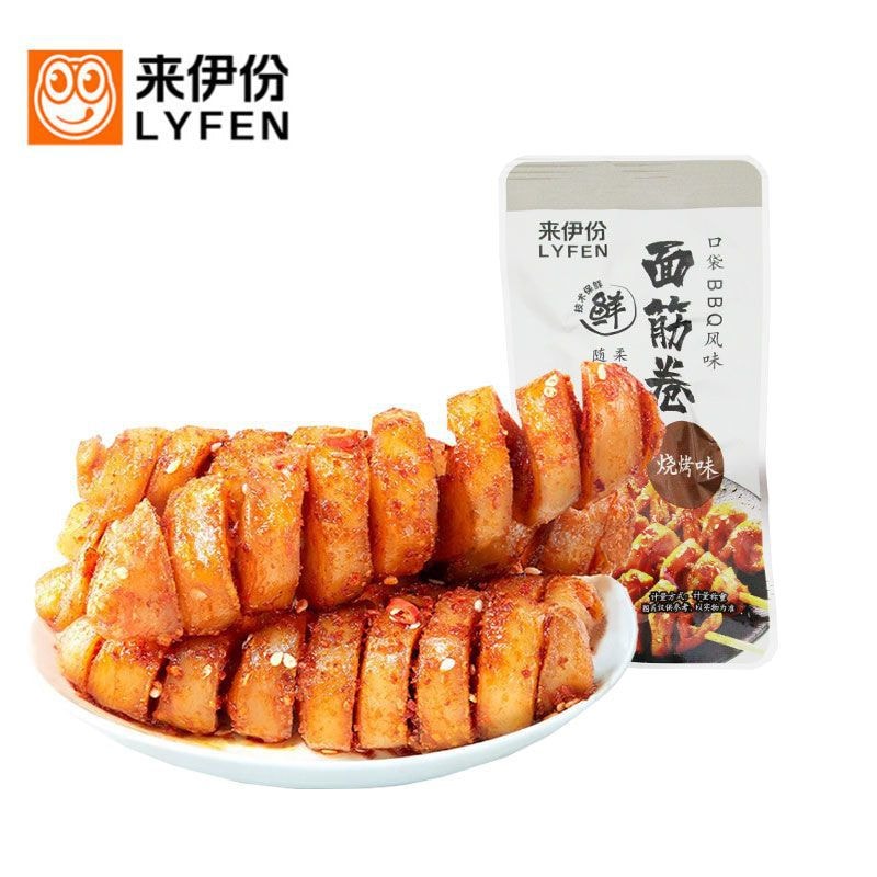 [中國直郵]來伊份LYFEN 麵筋捲 素食豆乾製品118g/袋