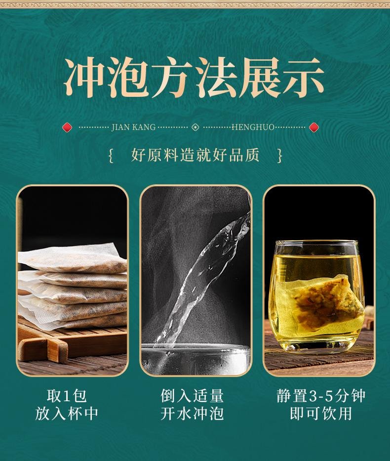  北京同仁堂 五指毛桃土茯苓茶 健脾祛濕 改善身體虛胖 肚子肥大 調理脾胃養生茶包 160g(4g x 40袋)