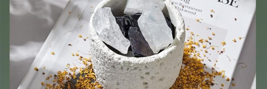 宋朝 冷山系列扩香石套装摆件 高级香氛 送礼好物 容器*1 晶石*1袋 精油*1 花间漫步