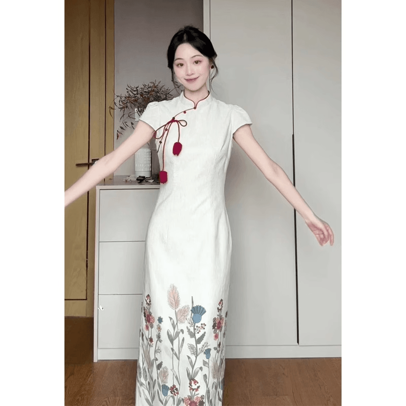 中国からの直送】Shuiyue Qinhuai 新型中国風プリントチャイナドレス