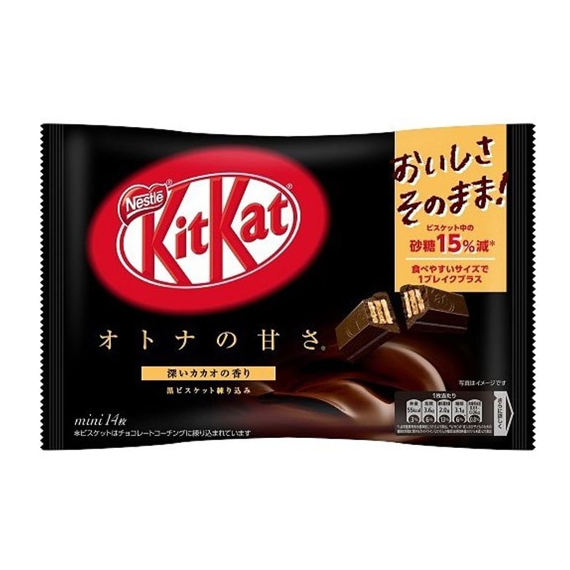 【日本直邮】KIT KAT 超浓郁黑可可口味巧克力威化 11枚装