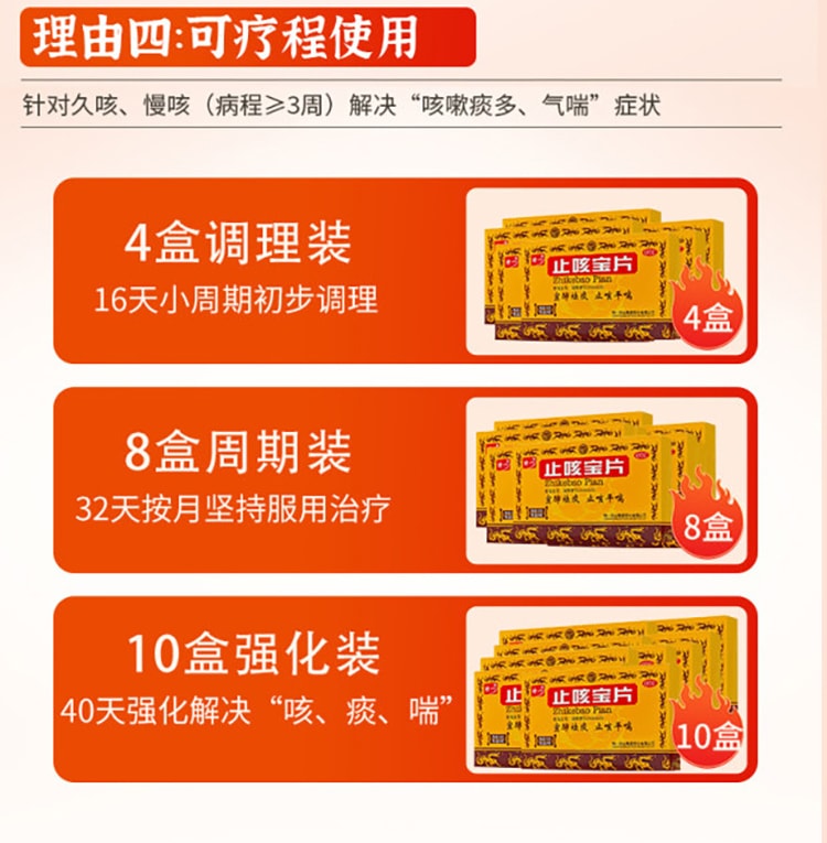【中国直邮】 特一 止咳宝片 适用于感冒咳嗽止咳化痰特效药宣肺祛痰慢性支气管炎平喘 24片/盒