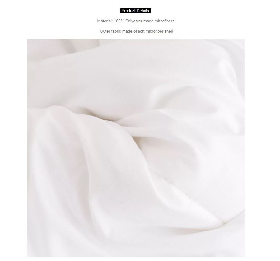Pure White All Season Down Alternative Comforter + Pillow Sham Twin Size