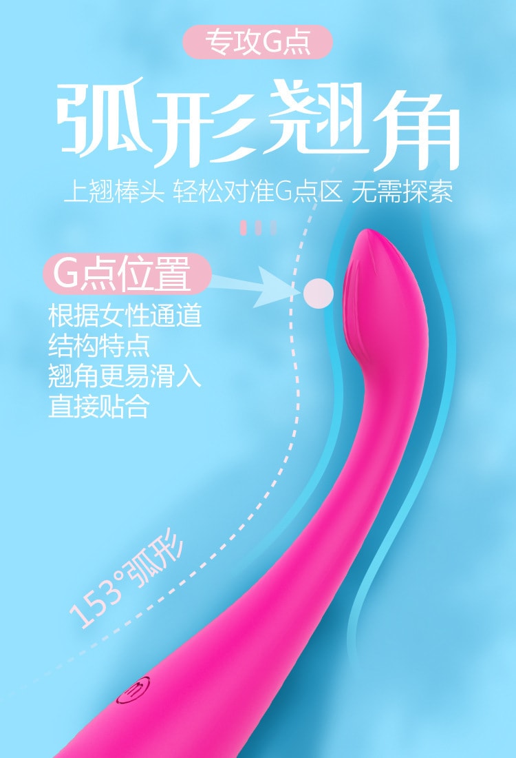 中國直郵 喜樂坊 震動棒按摩棒情趣玩具成人用品 任意彎曲USB充電 粉紅色