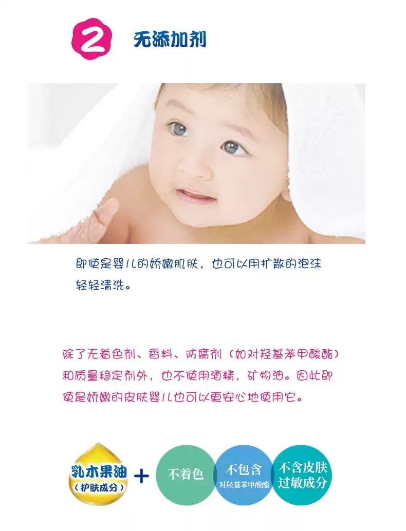 日本 COW 牛乳石碱 全身婴儿香皂泡沫型保湿泵 - 弱酸性 低刺激 无着色 无香料 滋润型 400ml
