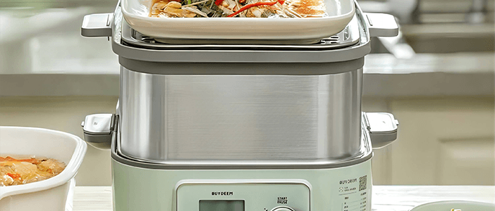 BUYDEEM北鼎 多功能蒸炖锅 隔水蒸炖锅电蒸锅 加大加高不挑餐具 14L G67 双层