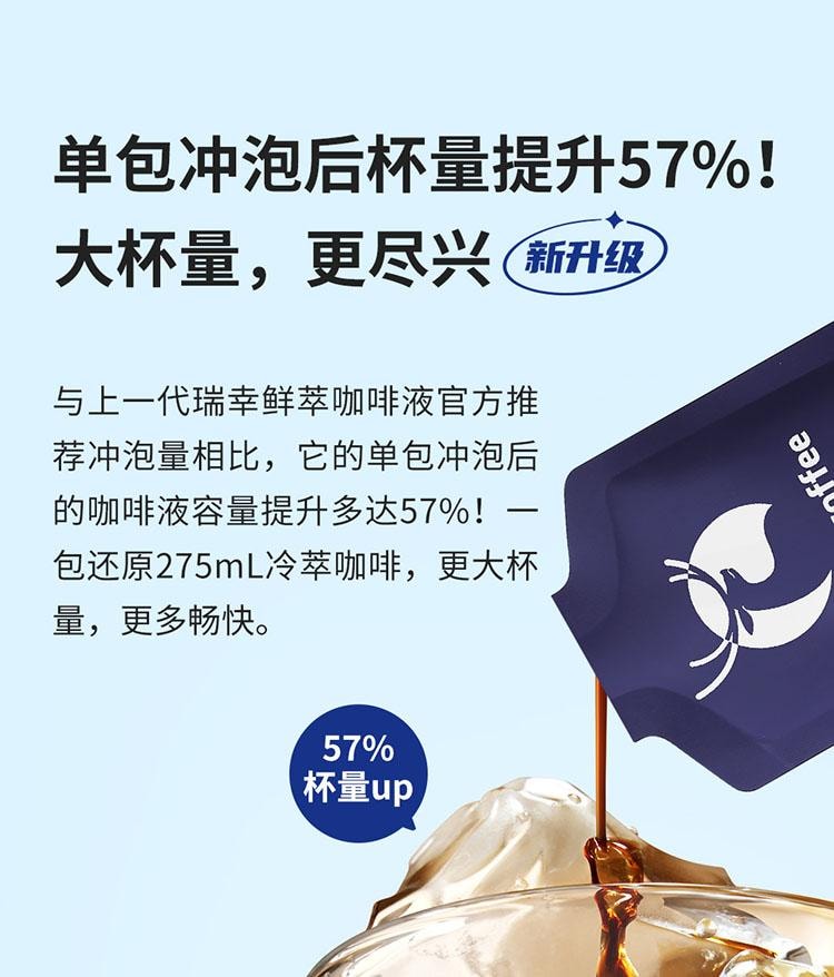 【中國直郵】 瑞幸咖啡 冷萃咖啡液 0糖0脂即溶濃縮 榛果風味 25ml*9袋