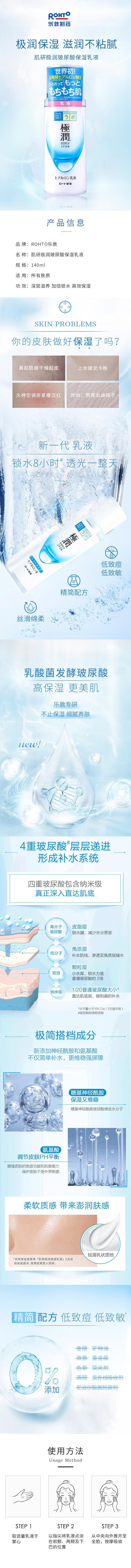 【日本直效郵件】ROHTO樂敦 肌研極潤玻尿酸保濕乳液140ml