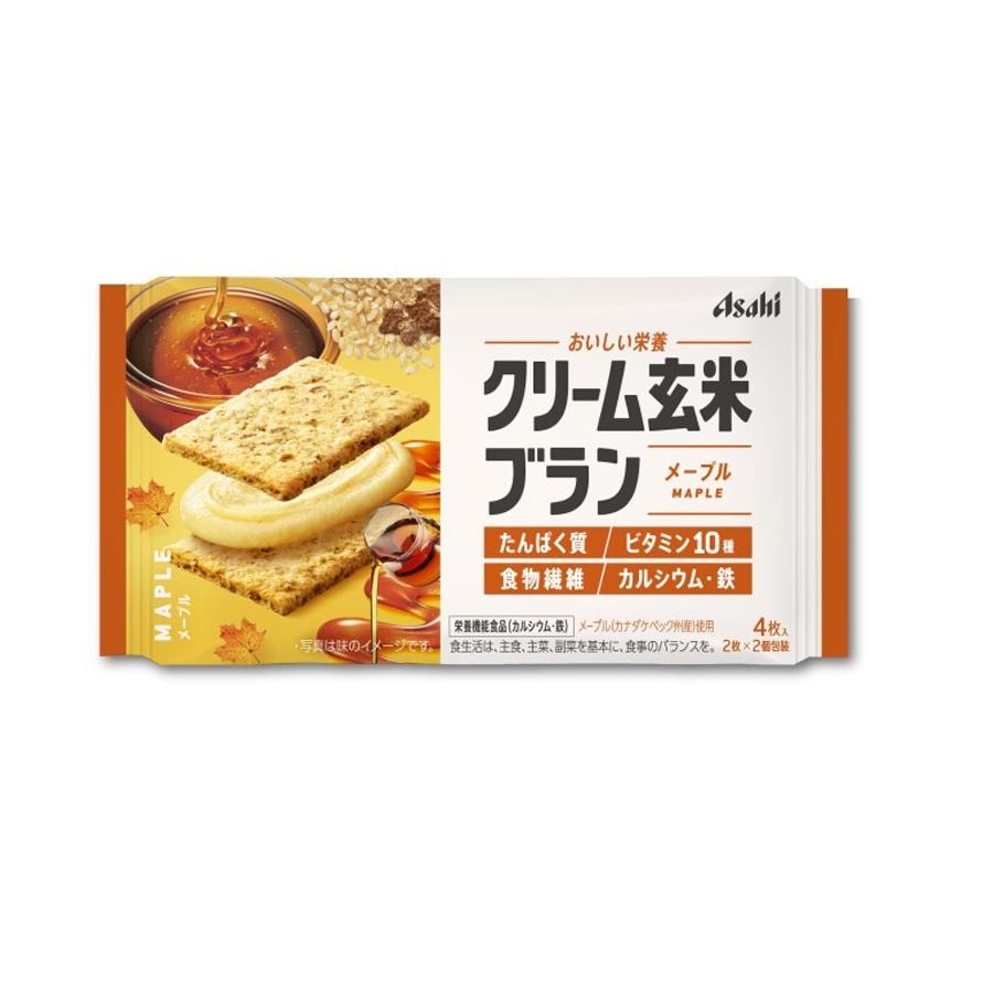 【日本直郵】 朝日 ASAHI 玄米系列 焦糖玄米夾心餅乾 72g