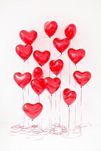 Valentines Day Balloons 50 Packs Heart Balloons 12 inch Latex Balloons for Wedding Decoration Birthday Decoratio