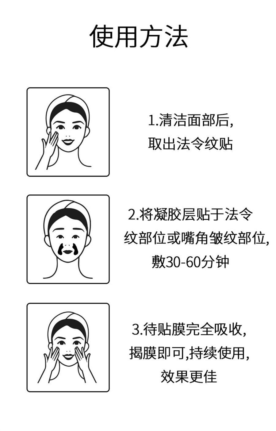 【中国直邮】仁和匠心 法令纹贴淡化细纹法令纹微笑纹贴男女面部护理  7对/盒