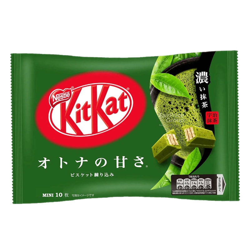 【日本直郵】KITKAT奇巧 巧克力威化餅乾mini 微甜抹茶10枚