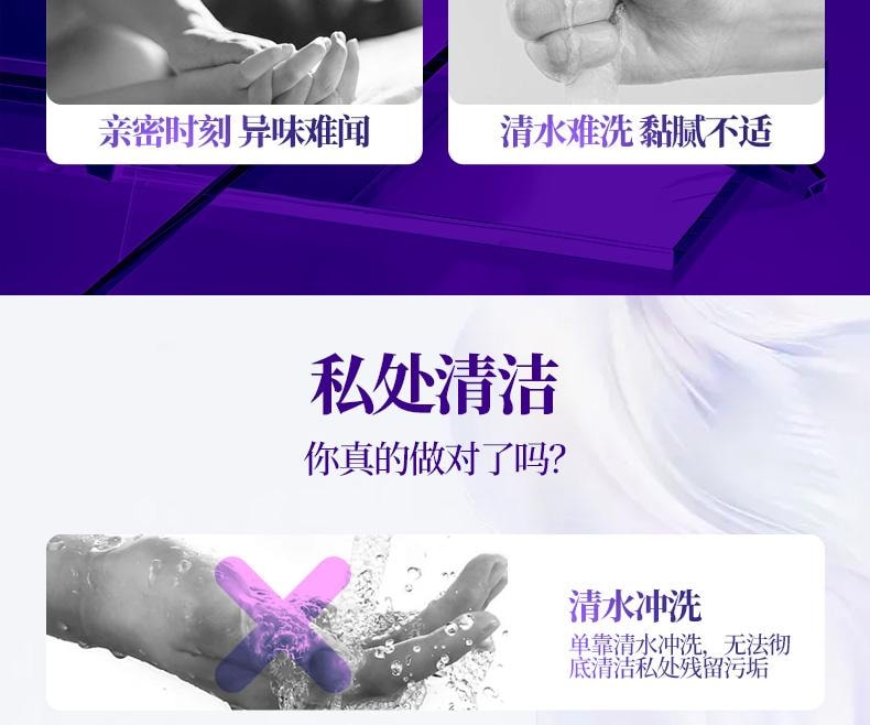 [Intimate Care Solution] Portable Pack of 24 Strips, Multi-Care Gel, Prevents HPV Before and After Intercourse, Antibacterial Wash