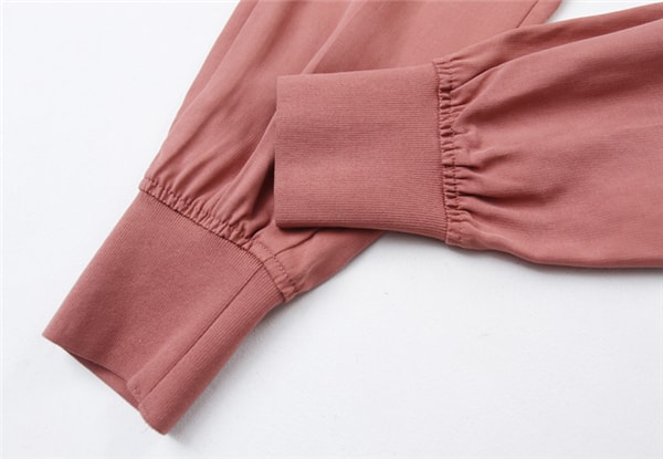 Rubber Pink Middle Waist Casual Trousers Pants for Women XS