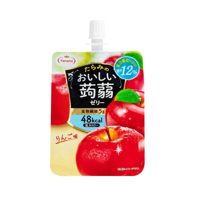 【日本直邮】Tarami多良见 蒟蒻可吸果汁果冻0卡 苹果味 150g