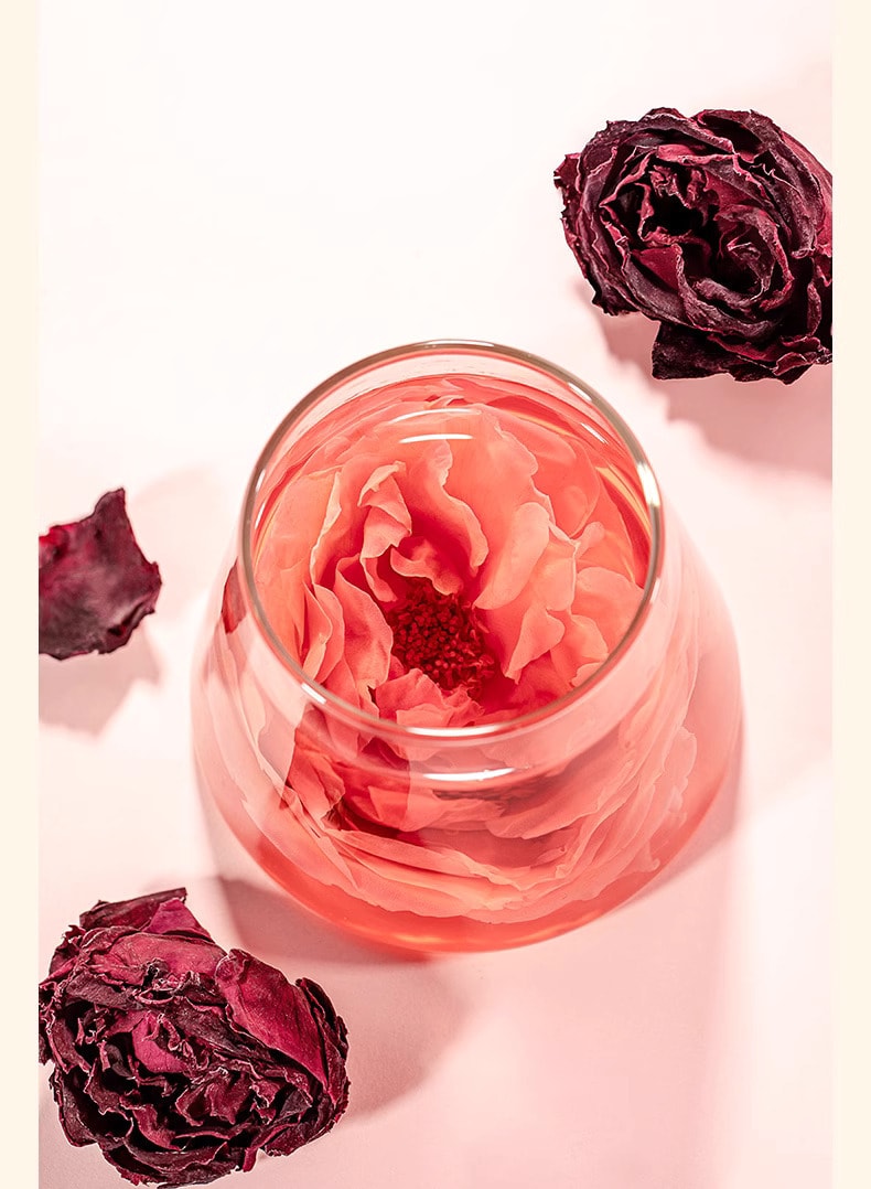 中国 滇二娃 花青素之王 刘亦菲美颜茶 墨红玫瑰 当季特级云南冻干大花冠 可冷泡热泡 可配果茶  农科院支持 一杯一朵花 30克