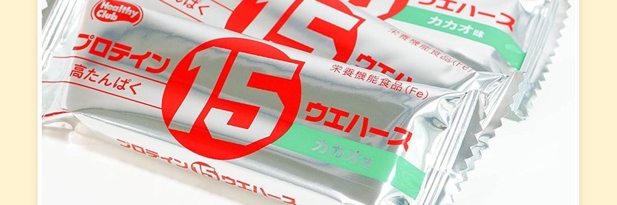 日本HEALTHY CLUB Protein 15威化可可味 6 pcs
