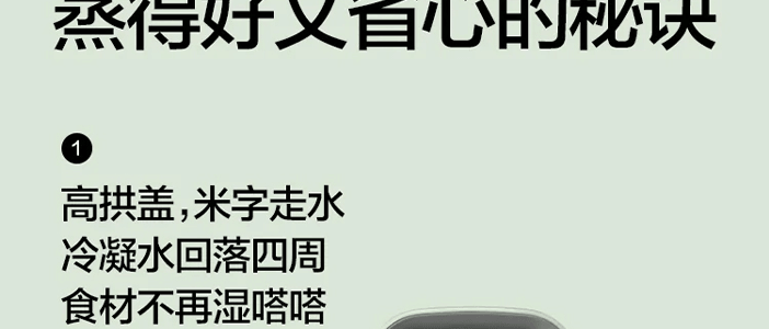 BUYDEEM北鼎 多功能蒸炖锅 隔水蒸炖锅电蒸锅 加大加高不挑餐具 7L G67US