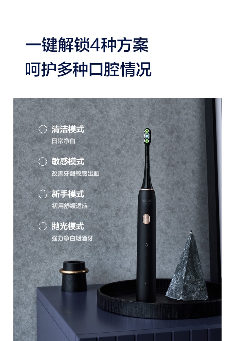 【中国直邮】素士X3U电动牙刷 白色礼盒装