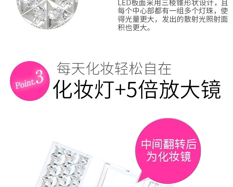 belulu Hikari Plus 家用彩光LED大排美容仪 可调节三面镜 自由组合灯光 1台