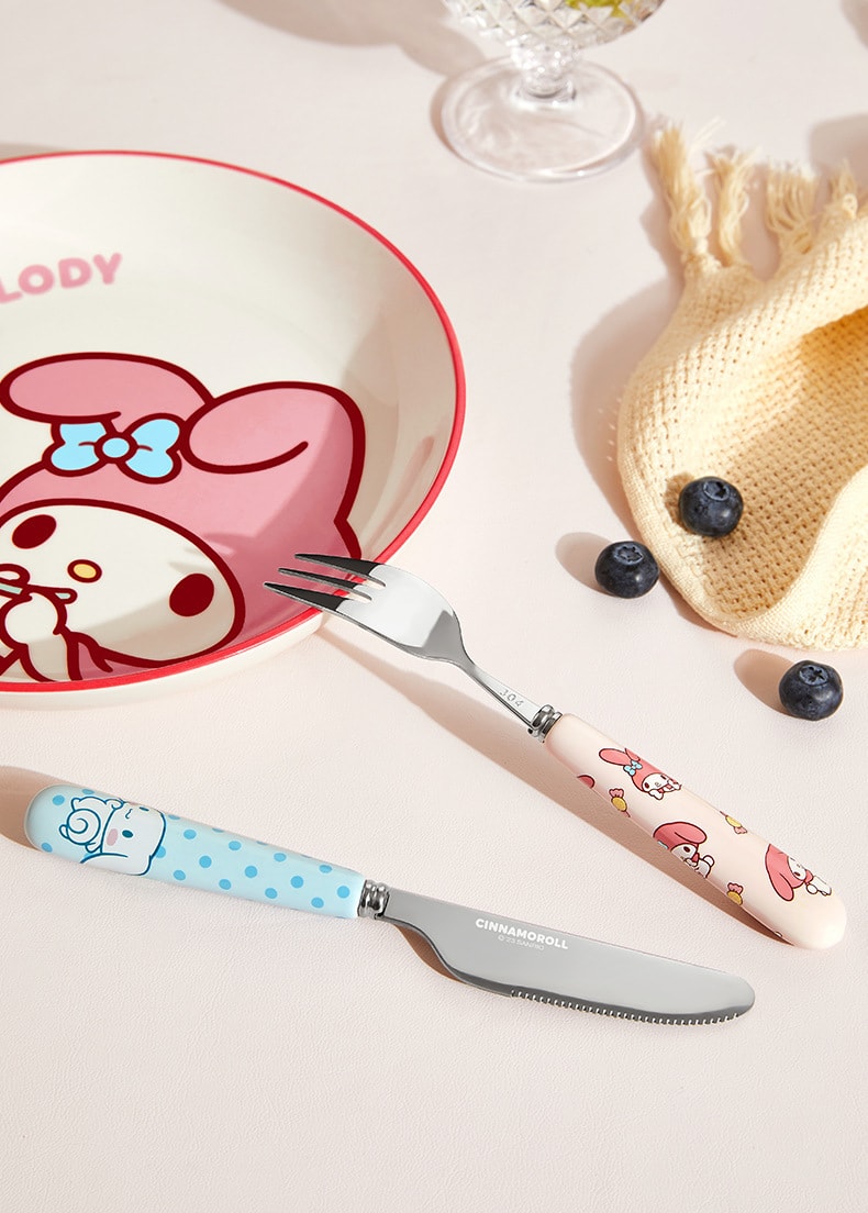 【中國直郵】三麗鷗 不鏽鋼湯匙叉子家用湯匙喝湯可愛甜點湯匙餐具套裝 大耳狗