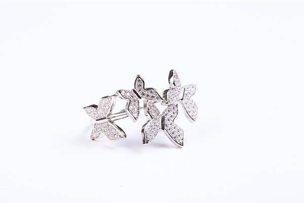 Sterling Silver Flying Butterfly Ring