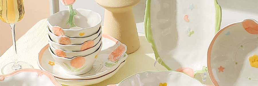 川島屋 小清新餐具 雙耳碗 7''