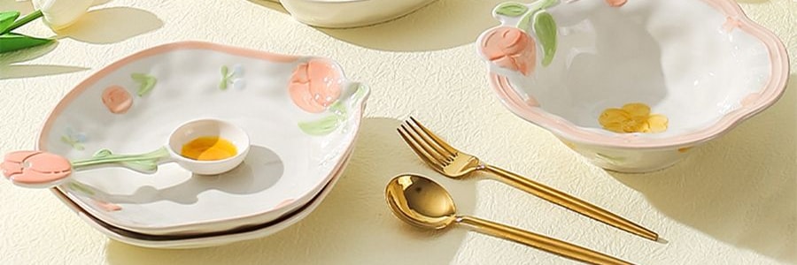 川島屋 小清新餐具 雙耳碗 7''