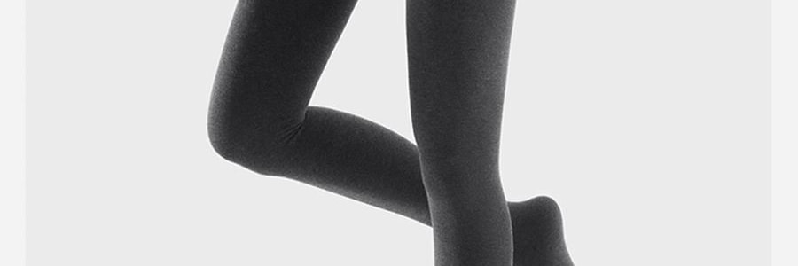 小野和子 羊毛棉褲襪第2代緊身褲 中灰色 短連腳 薄絨