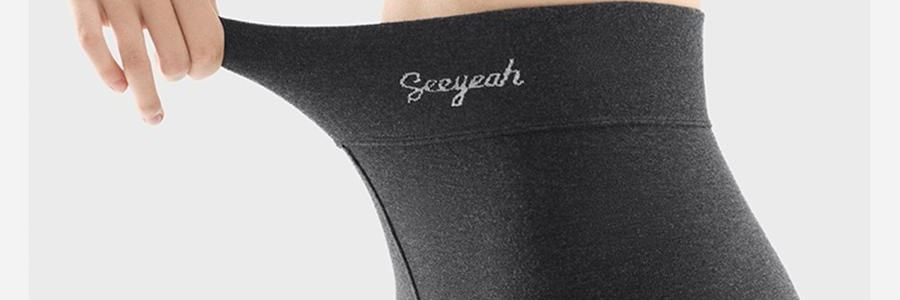 小野和子 羊毛棉褲襪第2代緊身褲 中灰色 短連腳 薄絨