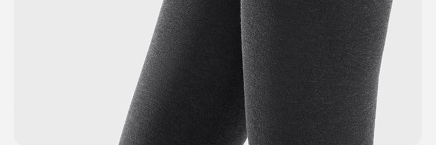 小野和子 羊毛棉褲襪第2代緊身褲 中灰色 短連腳 薄絨