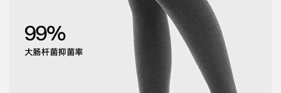 小野和子 羊毛棉褲襪第2代緊身褲 中灰色 短連腳 薄絨