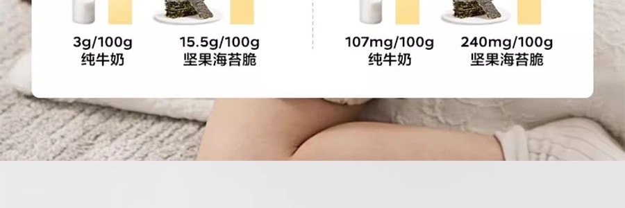 BABYPANTRY光合星球 坚果多多海苔脆 椰香芝士味 宝宝儿童零食 15g