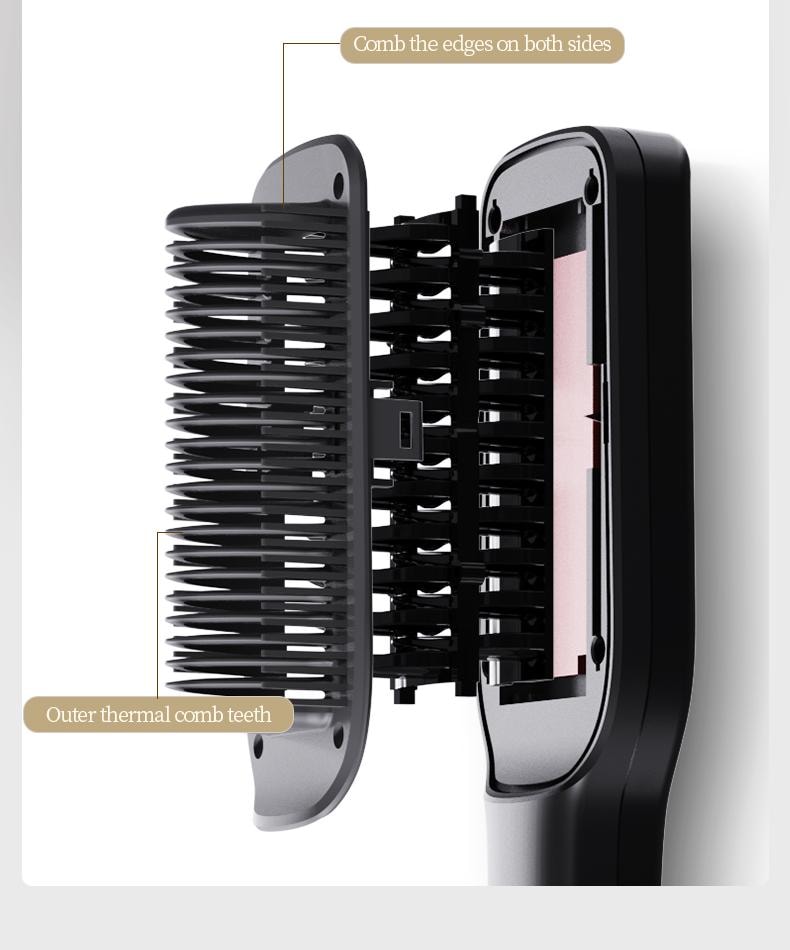 金稻 焗油直髮梳 精油直髮梳 改善毛躁髮質 負離子護髮不傷髮 家用蓬鬆 KD377 1台