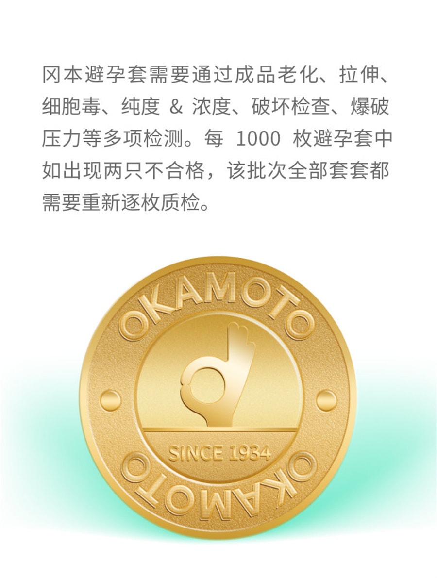 【中国直邮】OKAMOTO冈本 超薄情趣避孕套冰粒粒3片+滑粒力3片 成人安全套