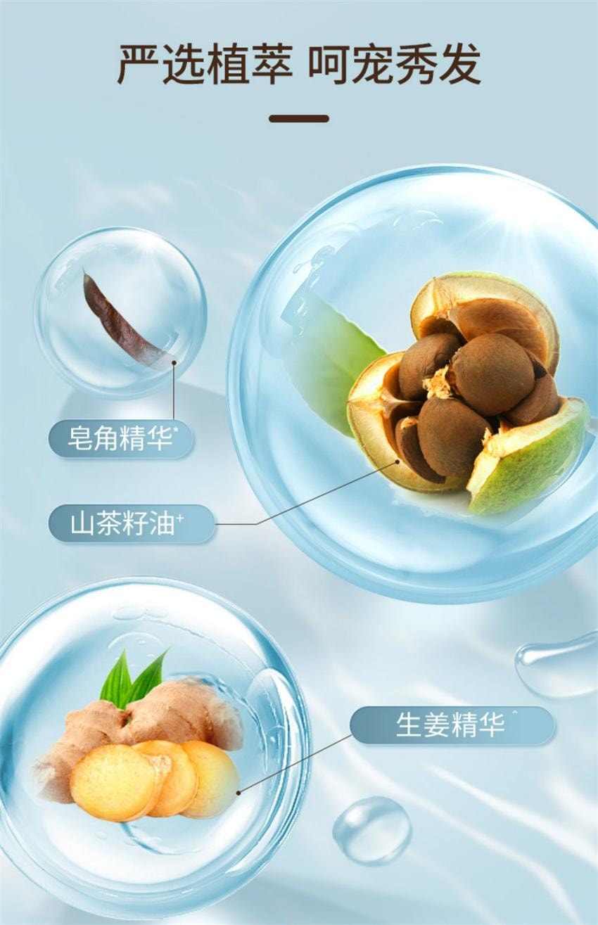 【中國直郵】 上海蜂花 去屑控油洗髮露 生薑皂角潔淨舒爽輕盈飄逸 男女適用洗髮水 750ml/瓶