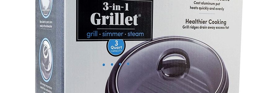 美國AROMA 三合一不沾電烤鍋 3QT ASP-137B 黑色