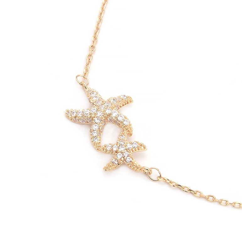 Starfish Necklace – (Rose gold color) 1 piece