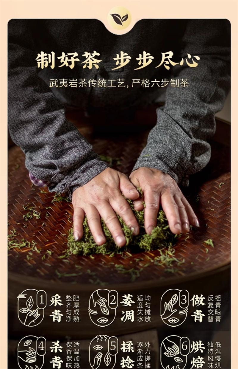 【中國直郵】 獅峰茶葉 武夷山大紅袍茶葉特級正宗小罐裝濃香烏龍茶岩茶 60g