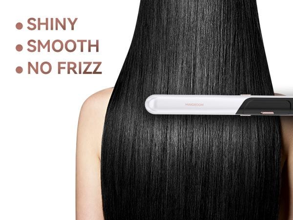 【美国现货】  MAXGROOM 双层直发卷发器 三功能合一 直发卷发玉米卷 210°C恒温加热 白色 53W