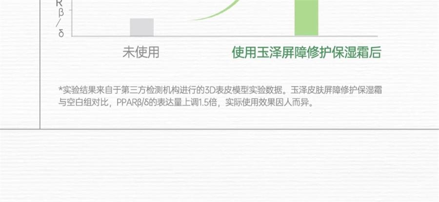 【中国直邮】 玉泽 皮肤屏障修护保湿霜 干敏肌改善泛红补水维稳50g/瓶