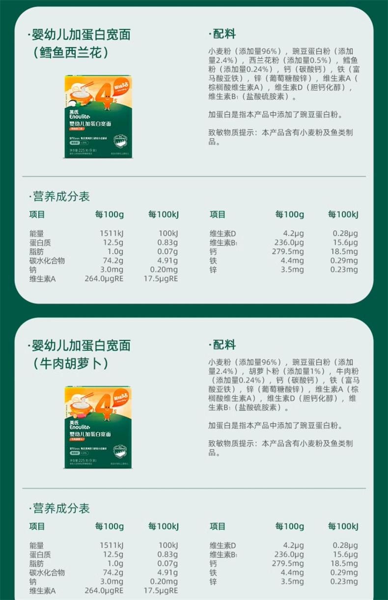 【中国直邮】 英氏 加蛋白卡通片片面 趣味造型面儿童意面宝宝面条 200g(25g*8袋)