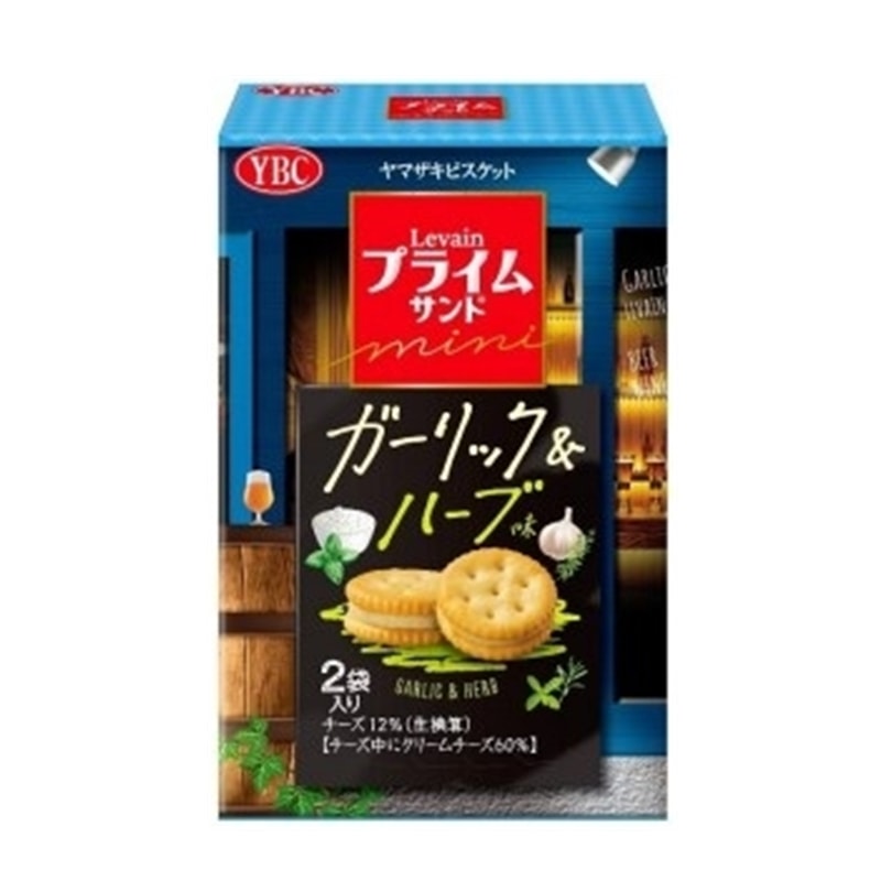 【日本直邮】 日本YBC 期限限定 蒜香香草芝士夹心饼干 50g