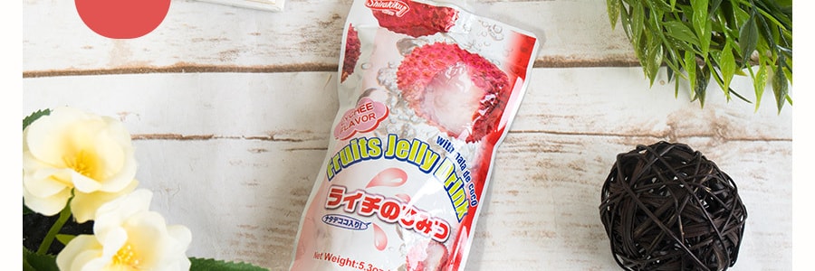 日本SHIRAKIKU讚岐屋 果凍爽椰果粒 荔枝味 150g*4包入