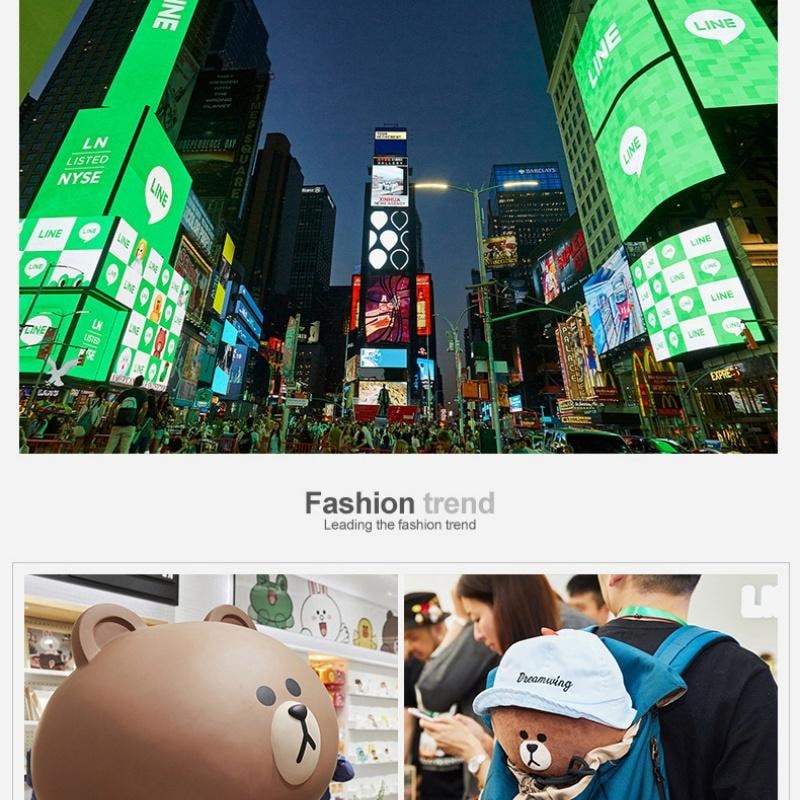 【中國直郵】日本 LINE FRIENDS 布朗熊醬油沾料碟調味調味骨碟家用高級感 4個裝-半透明吐骨碟