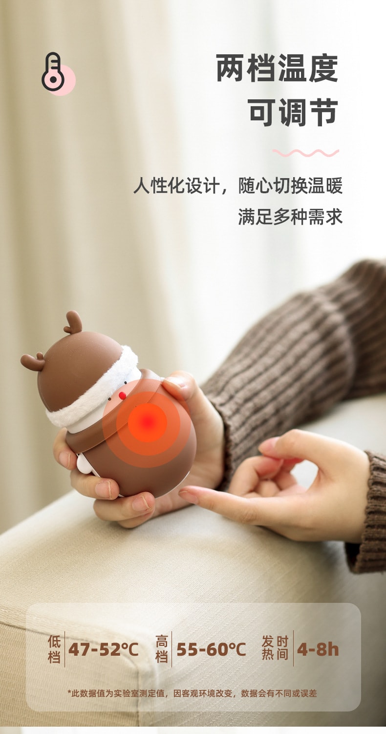 【中國直郵】奶油貓 新款鹿兔有你暖手寶行動電源二合一 6000mAh兔寶兒款