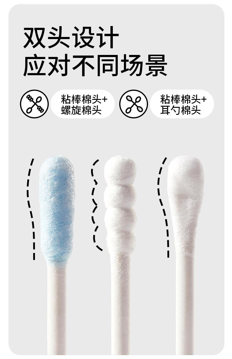 【中國直郵】 青蛙王子 愛貝迪拉嬰兒棉籤寶寶專用鼻屎清理神器掏耳新生兒童掏耳朵挖耳勺粘性耳棒50支/盒