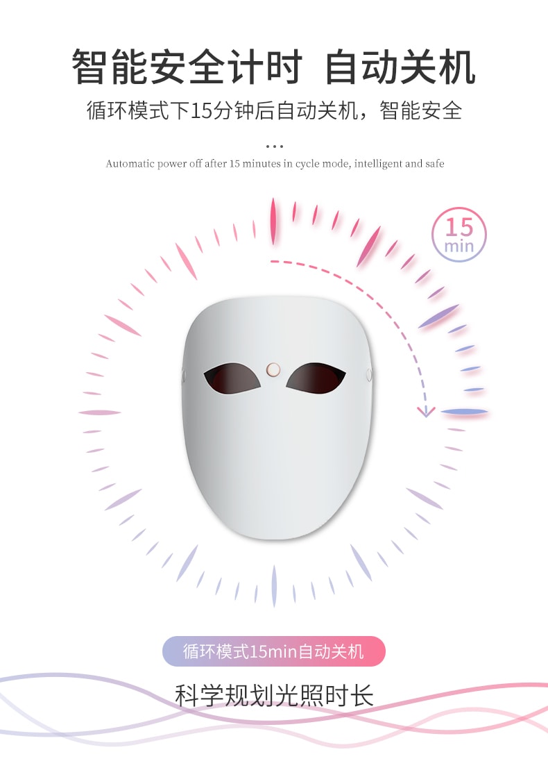 【中國直郵】卡蕾蘭 光子嫩膚儀臉部美容儀面膜面罩家用臉部光譜面罩排燈紅藍光 108 LED