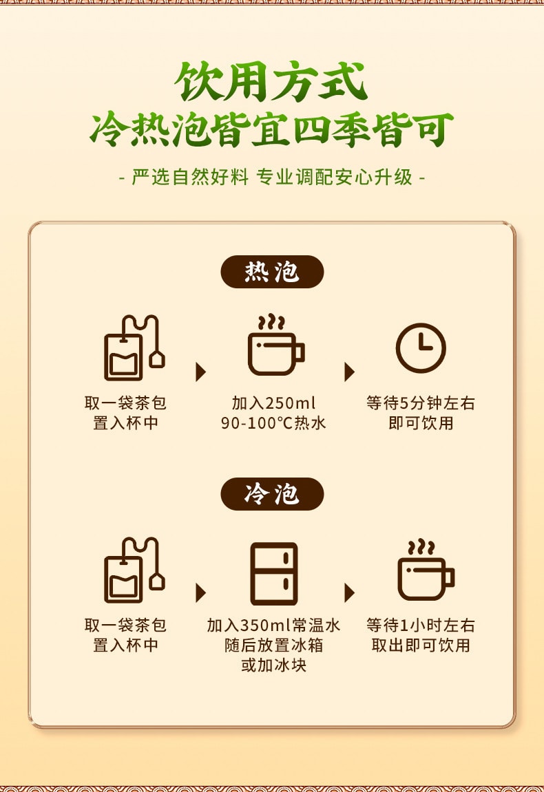 【中国直邮】北京同仁堂  竹蔗茅根雪梨茶儿童马蹄水广式小吊梨汤糖水  120g/盒