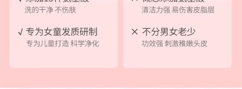 【中国直邮】 植物主义 儿童洗发水护发素青少年宝宝婴儿3岁以上6到12岁女孩 儿童洗发水300ml